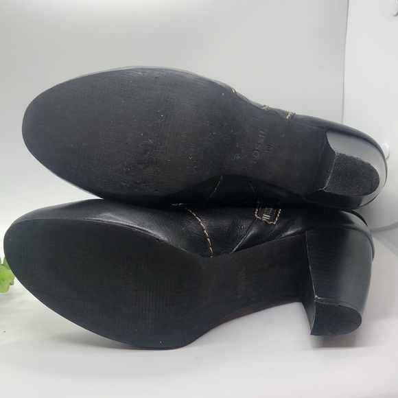 Fossil Black Leather Booties -Size 10 - Picture 9 of 9